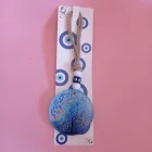 AMULETO PROTECCIÓN DE CUERDA Y ÁRBOL DE LA VIDA EN VIDRIO CON OJO TURCO 23 X 8 CM