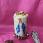 VELÓN GRANDE VIRGEN DE LOS MILAGROS. UNGIDO Y RITUALIZADO. Con mineral sorpresa