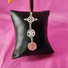 COLGANTE PLATA DE LEY DE 68 X 22 MM EN TRIPLE PROTECCIÓN (TETRAGRAMMATON/SAN BENITO/NUDO DE BRUJA)