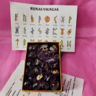 JUEGO DE 24 RUNAS VIKINGAS EN PIEDRA NATURAL DE AMATISTA