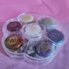 JUEGO DE PIEDRAS DE CHIP Y DISCO DE 25 MM CON PIEDRAS Y SÍMBOLOS DE LOS 7 CHAKRAS