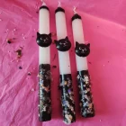 VELA MÁGICA EDICIÓN ESPECIAL GATITO BRUJERIL. CON ORACIÓN. PROTECCIÓN. GATO