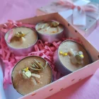 CAJA ESPECIAL 4 VELAS DE TÉ UNGIDAS Y RITUALIZADAS DE CANELA. DINERO