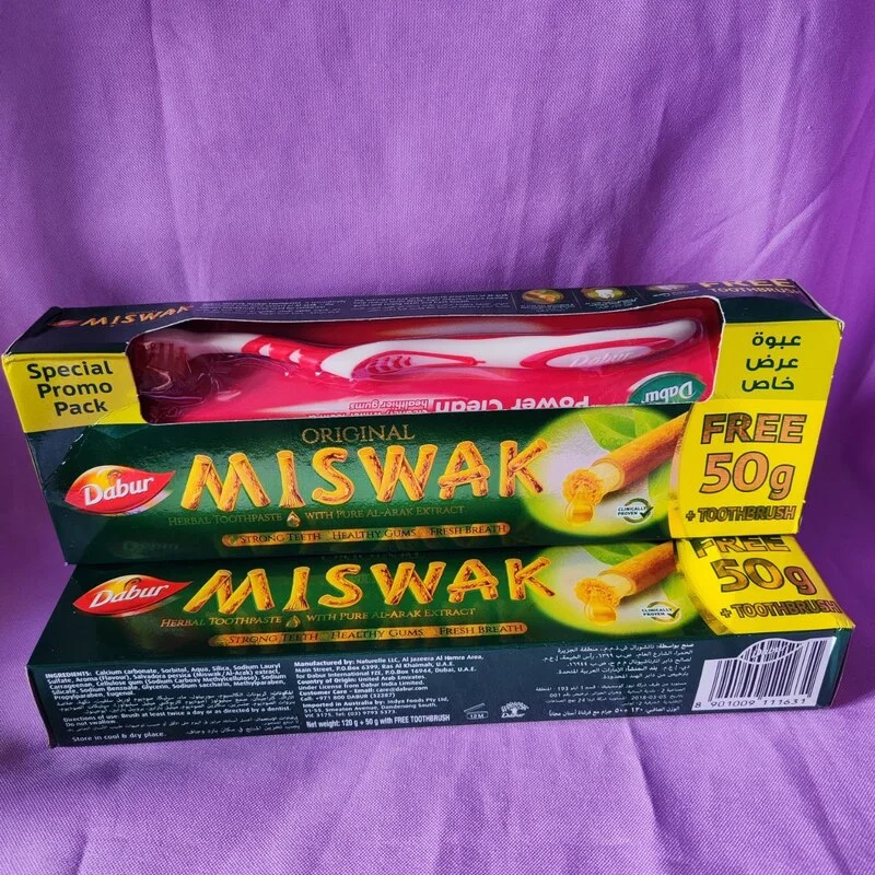 Pasta de Dientes Pasta de miswak GRANDE CON CEPILLO. 170GR