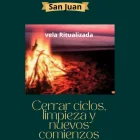 VELA MÁGICA RITUAL NOCHE DE SAN JUAN. UNGIDA Y RITUALIZADA. CON ORACIÓN. Cerrar ciclos, limpieza y nuevos comienzos
