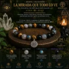 Pulsera La Mirada que Todo lo Ve con piedras naturales y dije de ojo