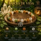 Pulsera Raíces de Vida con Árbol de la Vida y piedras naturales