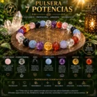 Pulsera 7 Potencias con 24 bolas de piedras naturales