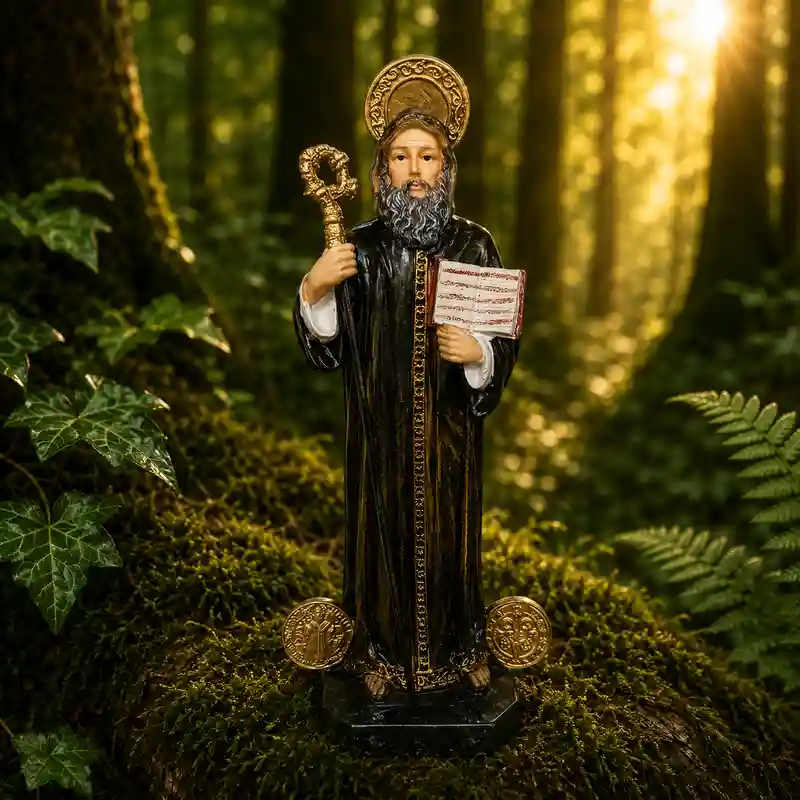 Figura San Benito de resina 30 cm