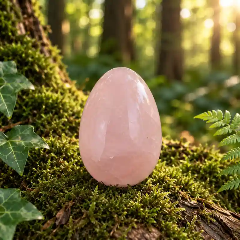 Huevo mineral de Cuarzo Rosa 30x40 mm