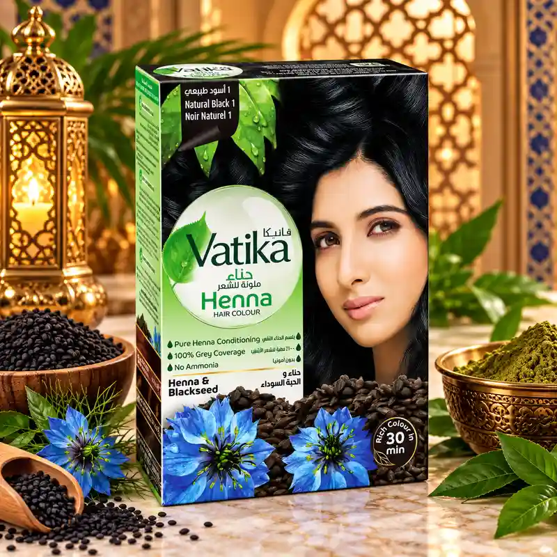 Henna Capilar Vatika Natural Black 1 Negro Natural