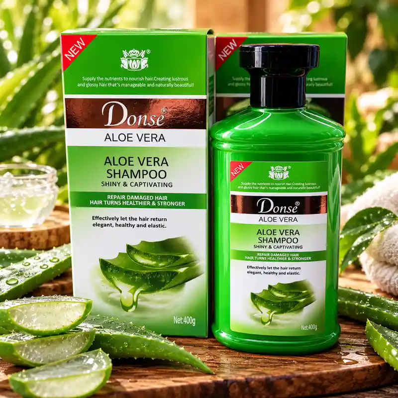 Champú de Aloe Vera Donse 400 g para brillo, suavidad y cuidado del cabello