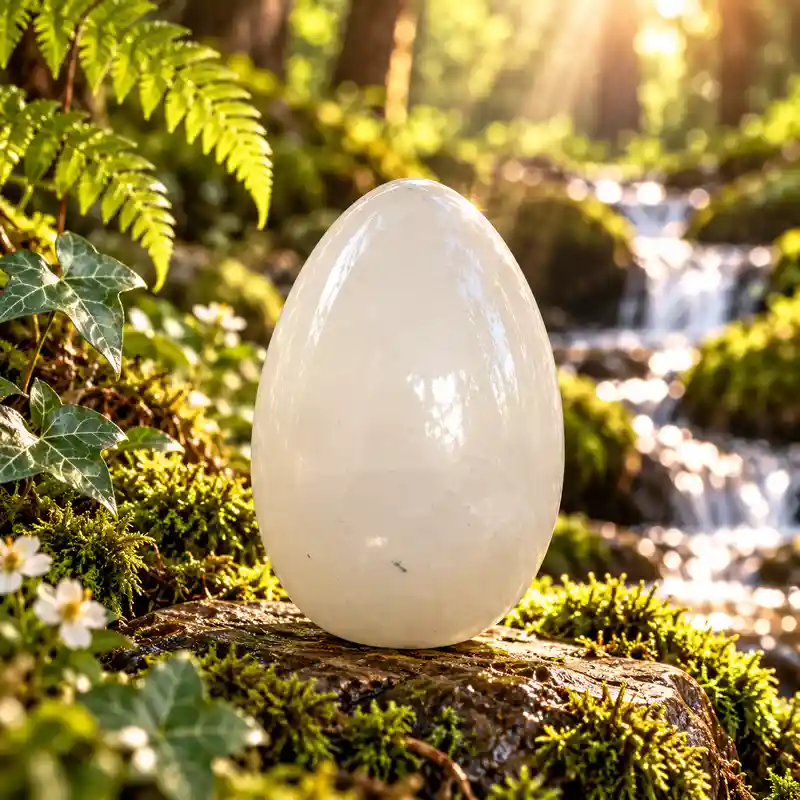 Huevo Mineral Cuarzo Blanco 20 x 30 mm piedra natural