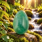 Huevo Mineral Venturina Verde 20 x 30 mm piedra natural
