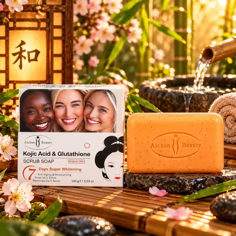 Jabón Aichun Beauty ácido kójico y glutatión exfoliante 100 g