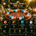 Pulsera Nadie Apaga Mi Luz de Brisagiraluna con piedra sol, ojo de tigre, turquesina y opalina.