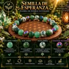 Pulsera Semilla de Esperanza con venturina verde, jade verde, ágata árbol y hematite arcoíris