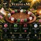 Pulsera Vuelvo a Mí de Brisagiraluna con rodonita, jade verde, granate y piedra luna.