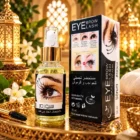 Sérum para pestañas y cejas Eyebrow Eyelash de 30 ml con frasco transparente, dispensador dorado y caja negra